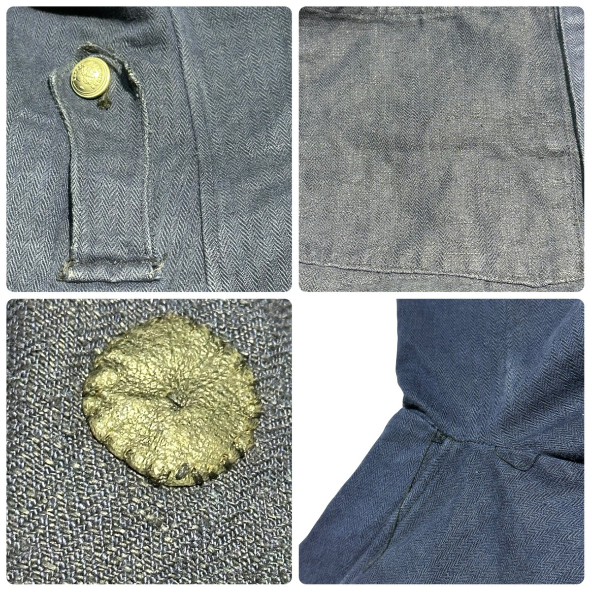 Euro antique 1920s French Linen Fireman Jacket