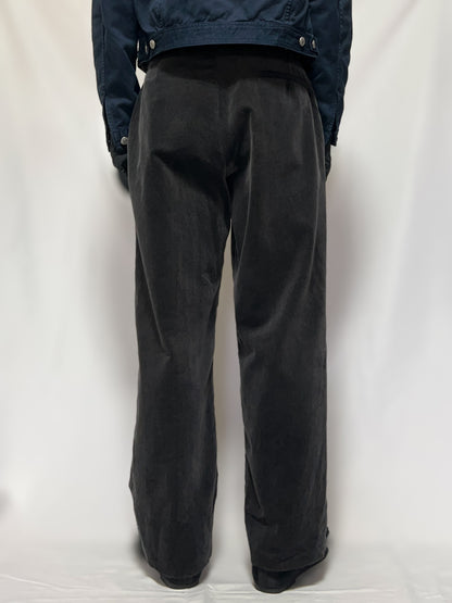 EMPORIO ARMANI AW2001 Corduroy Pants Black Size 46