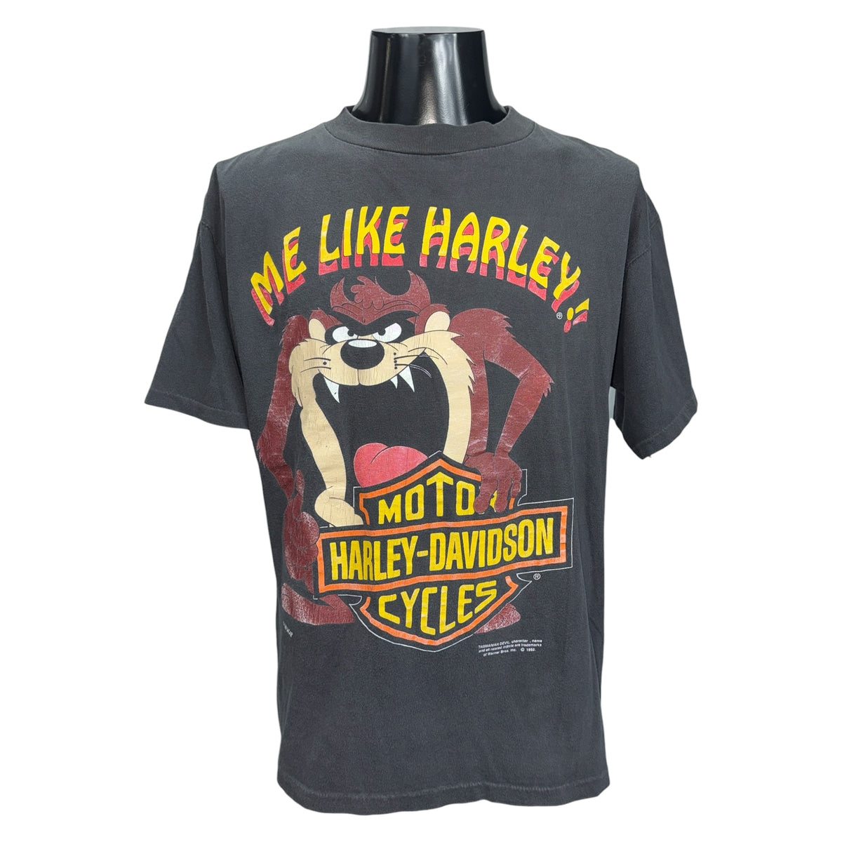 HARLEY-DAVIDSON 90s Vintage Taz Devil Double Sided Size L