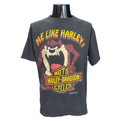 HARLEY-DAVIDSON 90s Vintage Taz Devil Double Sided Size L