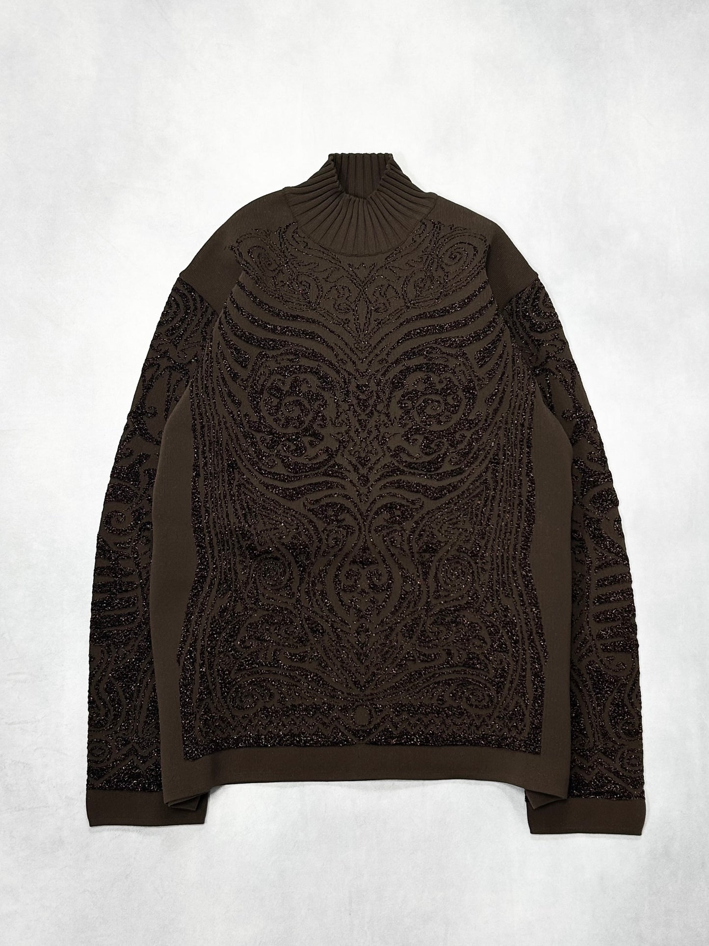 Jean Paul GAULTIER HOMME Arabesque High Glitter Knit Size 48
