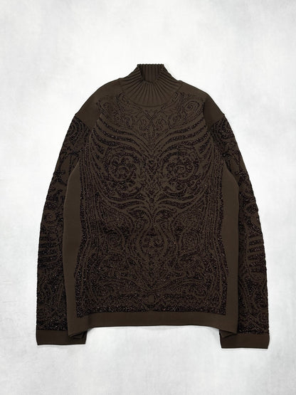 Jean Paul GAULTIER HOMME Arabesque High Glitter Knit Size 48