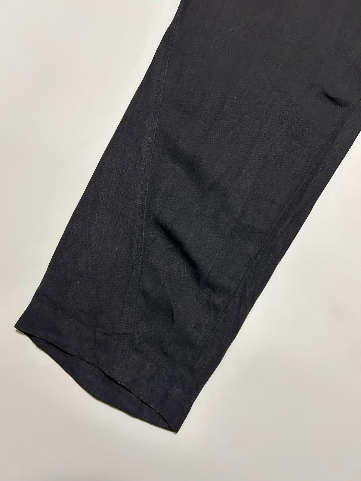 CLOSED M.F. Girbaud 80s Pleated Viscose Pants Black Size 46