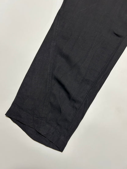 CLOSED M.F. Girbaud 80s Pleated Viscose Pants Black Size 46