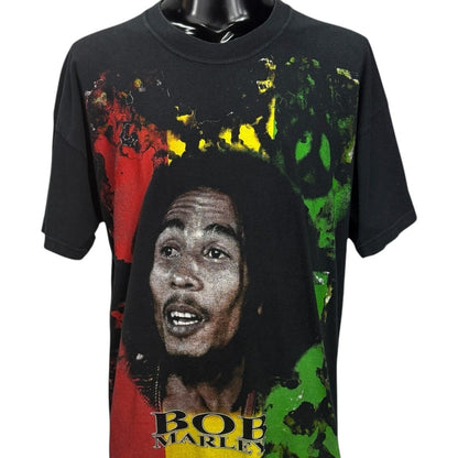 BOB MARLEY Vintage Tie-Dye Rasta Revolution T-Shirt Size XL