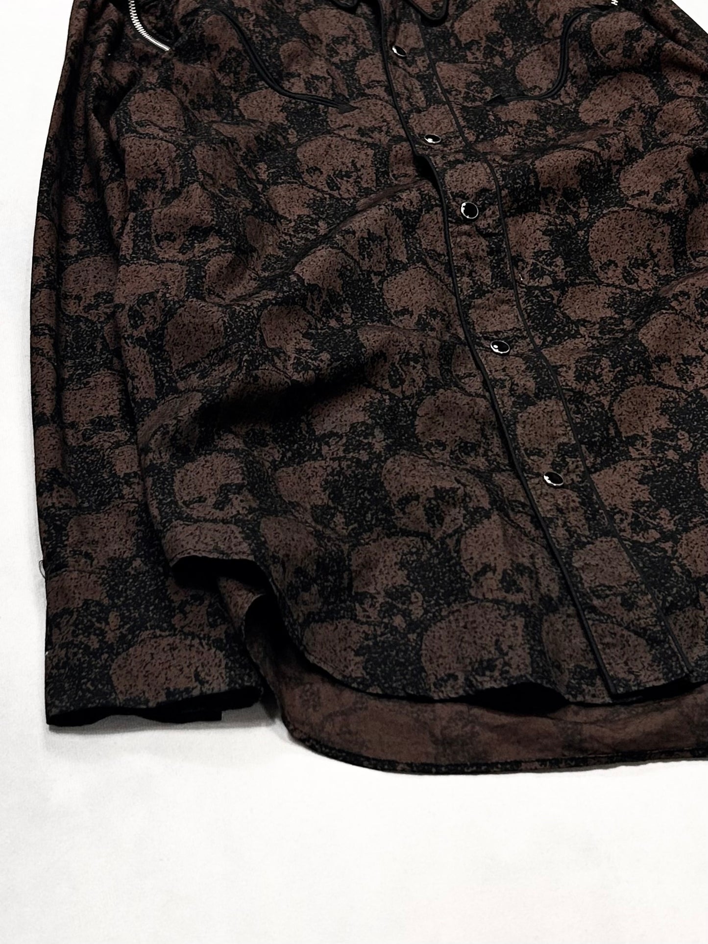Undercover 1990s Variable Skull Western Shirt Brown Size M