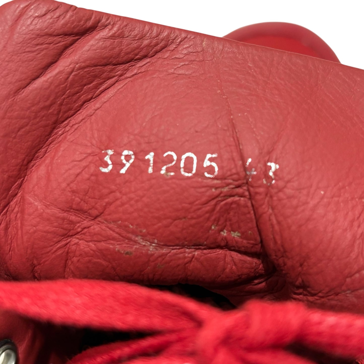 Balenciaga Panelled Leather High Red Size 43