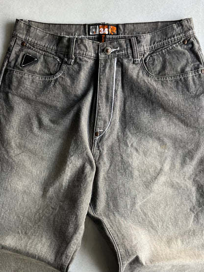 Akademiks Gray Buggy Denim Jeans Size 34