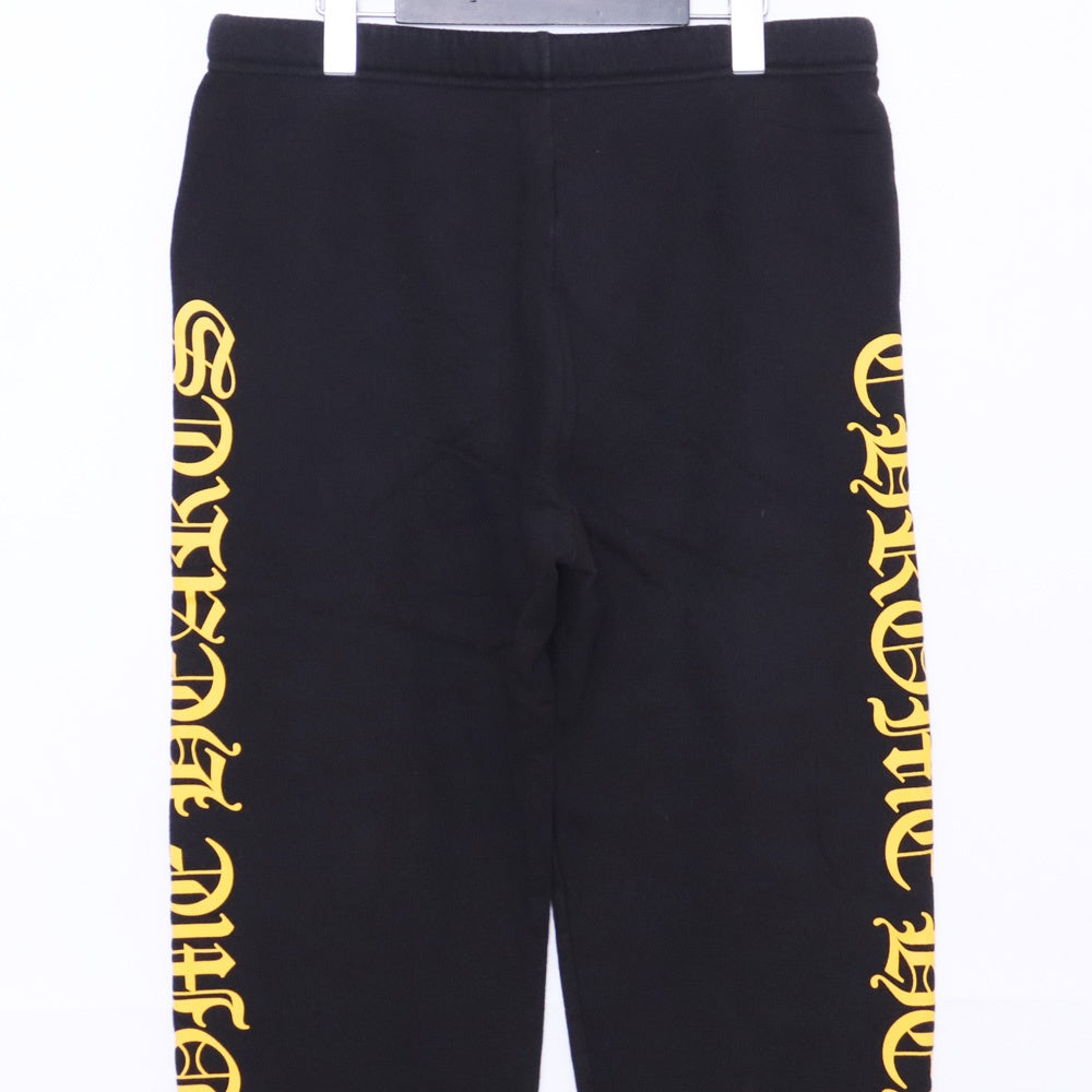 Chrome Hearts Side Logo Sweatpants Black Yellow Pants Size M