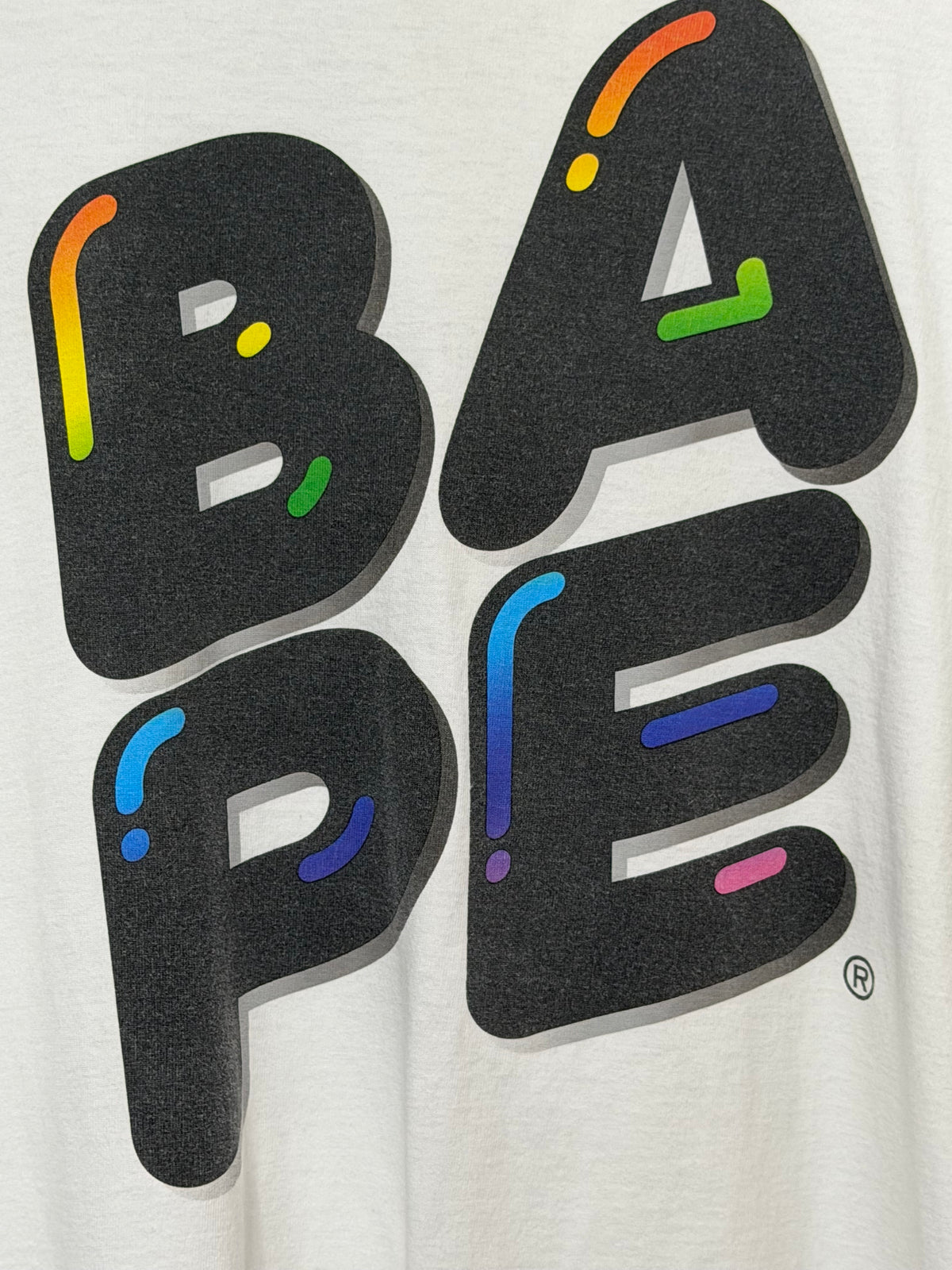 BAPE 00s BUBBLE LOGO T-Shirt White Size L