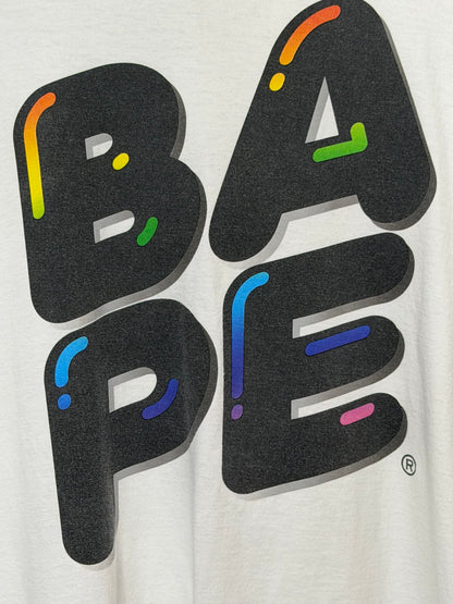 BAPE 00s BUBBLE LOGO T-Shirt White Size L