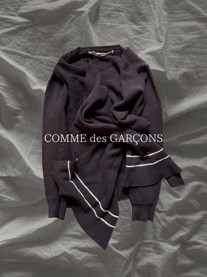 COMME des GARÇONS 80s Wool Attached Sweater Multi