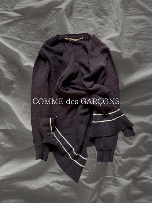 COMME des GARÇONS 80s Wool Attached Sweater Multi