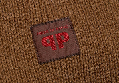 Papas Argyle Patch Knit Vest Cotton Blend Size L