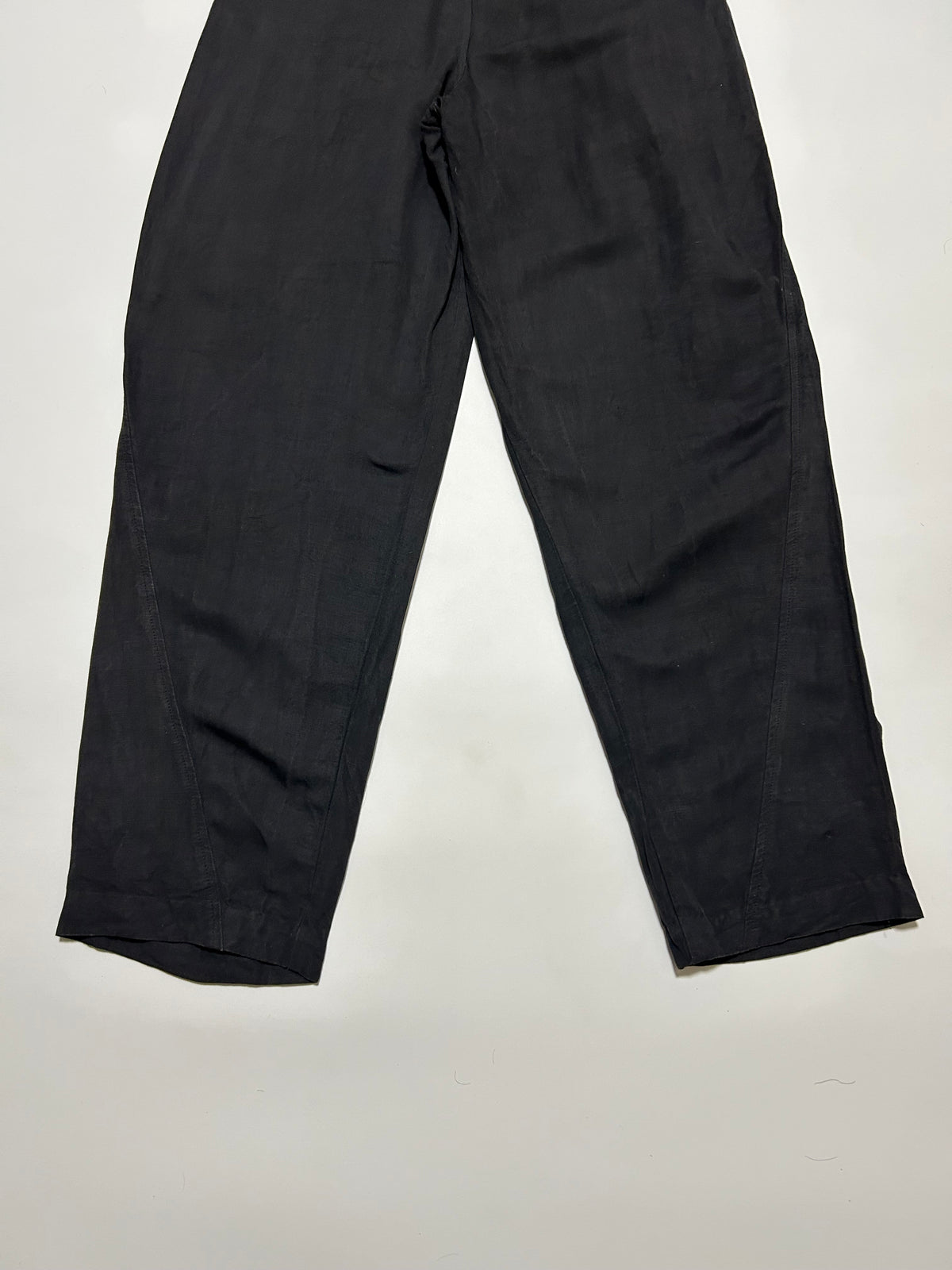 CLOSED M.F. Girbaud 80s Pleated Viscose Pants Black Size 46