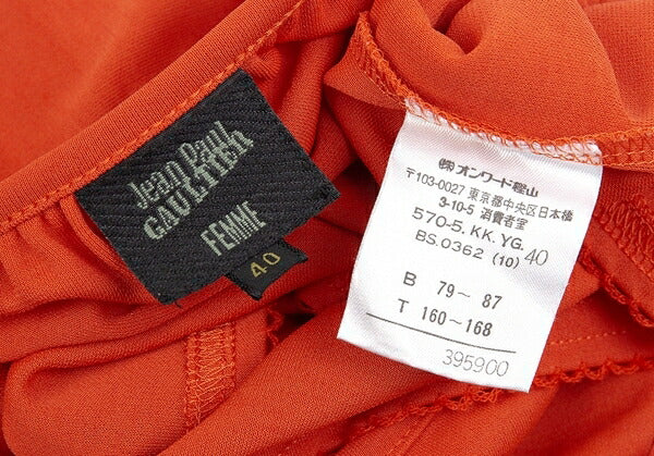 Jean Paul GAULTIER FEMME Side Open Blouse Orange Size 40