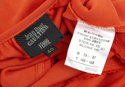Jean Paul GAULTIER FEMME Side Open Blouse Orange Size 40
