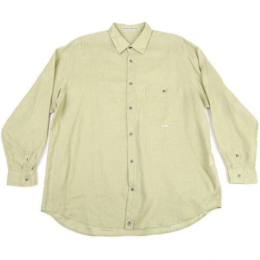 Papas Linen Shirt Light Green Size LL