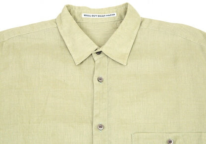 Papas Linen Shirt Light Green Size LL