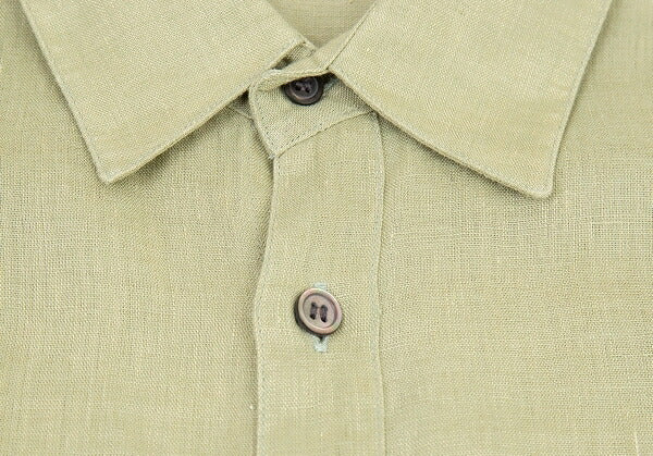 Papas Linen Shirt Light Green Size LL