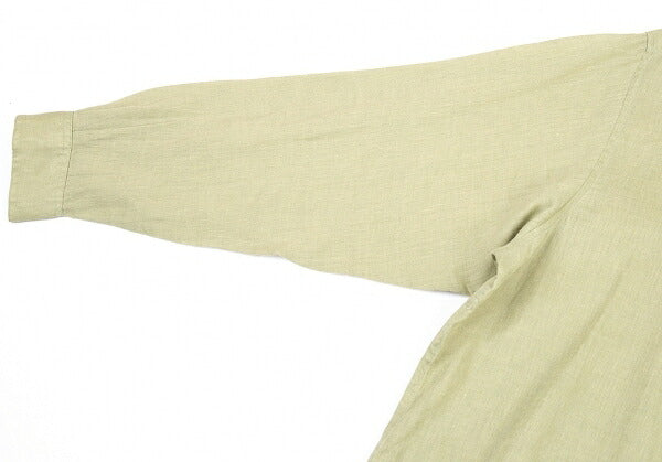 Papas Linen Shirt Light Green Size LL