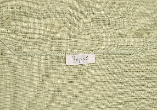 Papas Linen Shirt Light Green Size LL