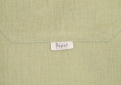 Papas Linen Shirt Light Green Size LL