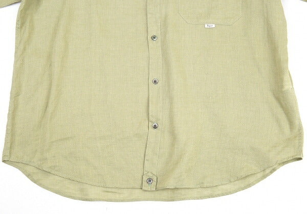 Papas Linen Shirt Light Green Size LL