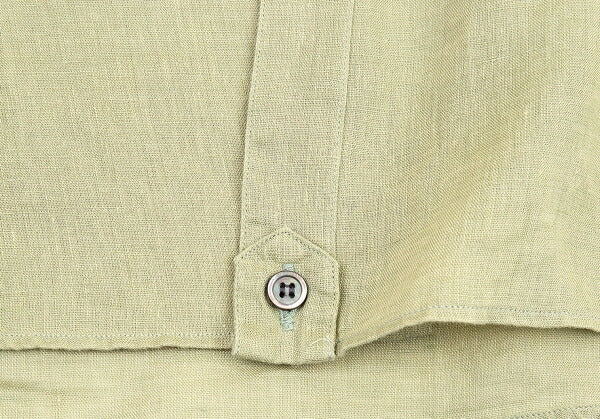 Papas Linen Shirt Light Green Size LL