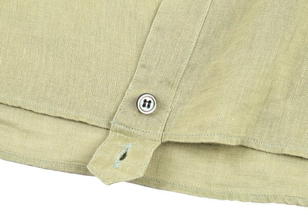 Papas Linen Shirt Light Green Size LL
