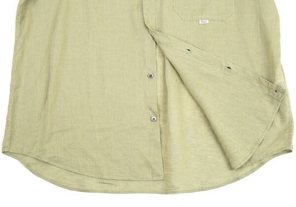 Papas Linen Shirt Light Green Size LL