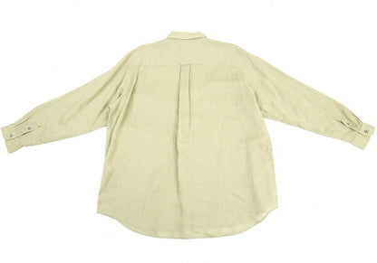 Papas Linen Shirt Light Green Size LL