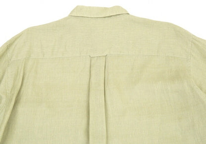 Papas Linen Shirt Light Green Size LL