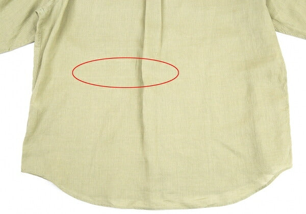 Papas Linen Shirt Light Green Size LL