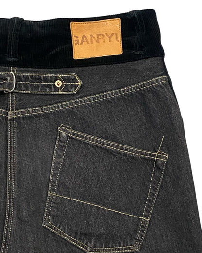GANRYU Wide Leg Cropped Pants