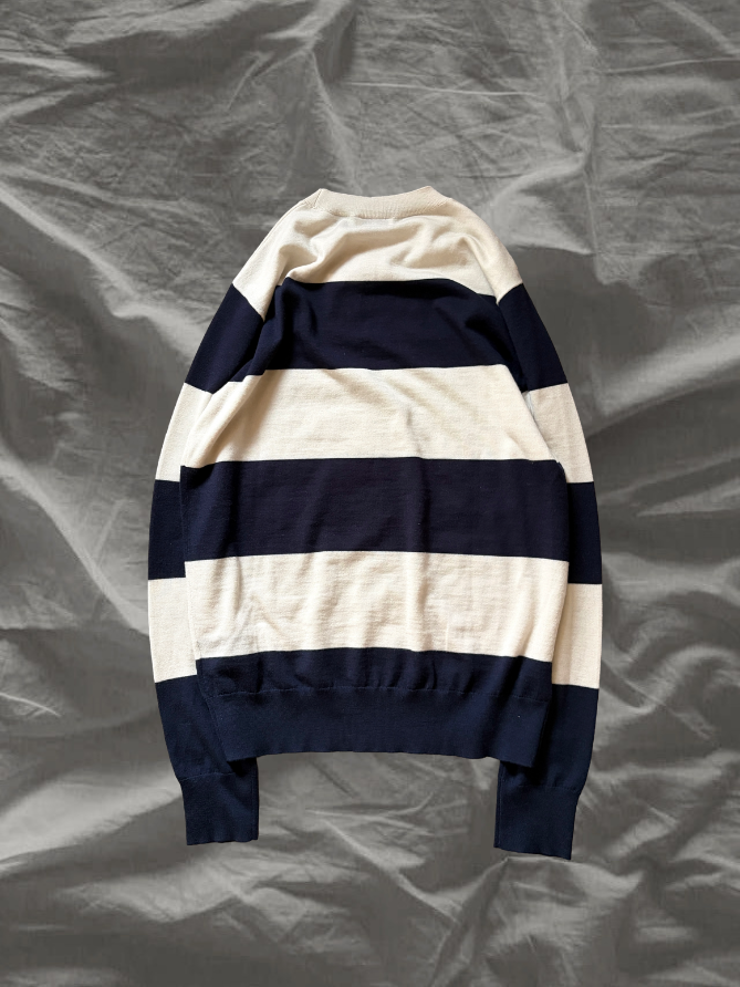 DRIES VAN NOTEN Wool Modernist Multi-Border Sweater
