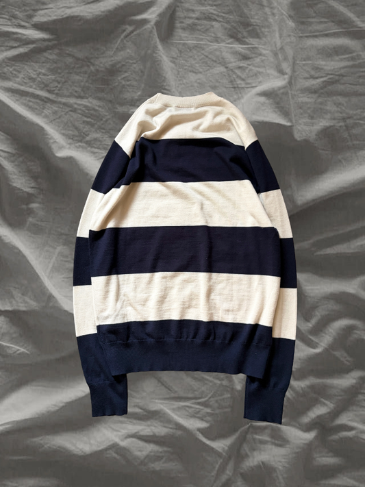 DRIES VAN NOTEN Wool Modernist Multi-Border Sweater