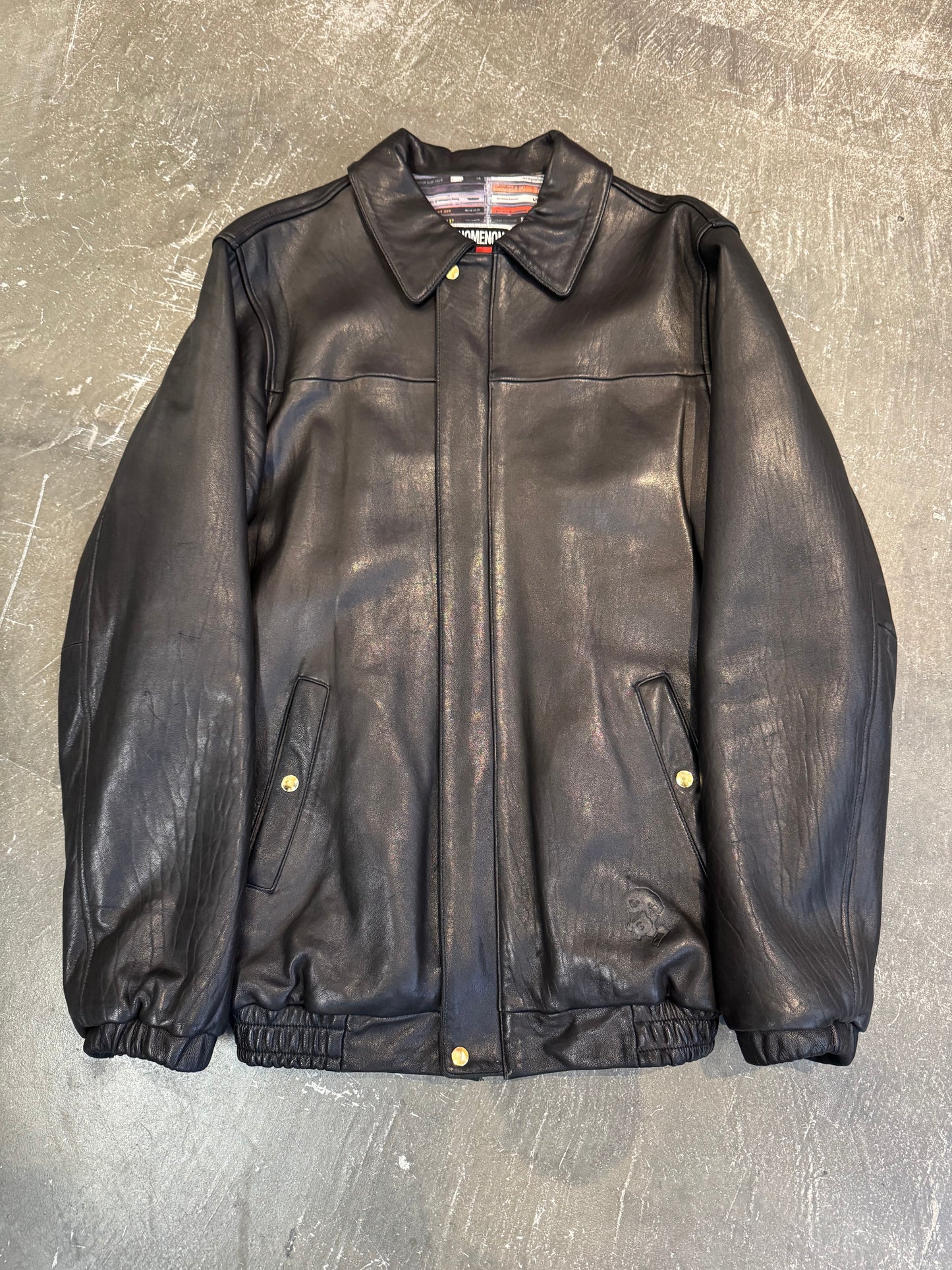 PHENOMENON Black Sheep Leather Long Sleeve Shirt Size M