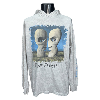 PINK FLOYD 90s Vintage THE DIVISION BELL Hooded Long Sleeve Size XL