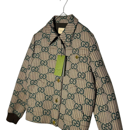 GUCCI Cruise 24/25 GG Logo Wool Bomber Jacket Size 36