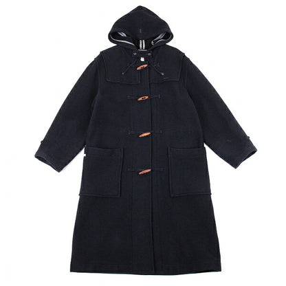 Papas Embroidered Logo Wool Duffel Coat Navy Size M