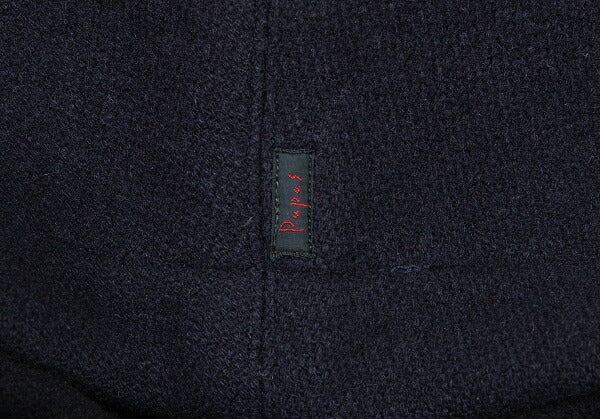 Papas Embroidered Logo Wool Duffel Coat Navy Size M