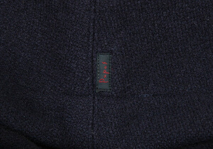 Papas Embroidered Logo Wool Duffel Coat Navy Size M