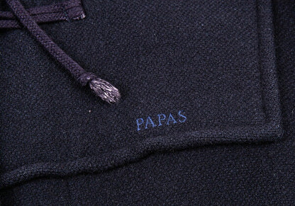 Papas Embroidered Logo Wool Duffel Coat Navy Size M