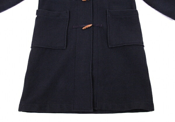 Papas Embroidered Logo Wool Duffel Coat Navy Size M