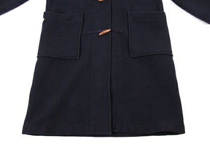 Papas Embroidered Logo Wool Duffel Coat Navy Size M