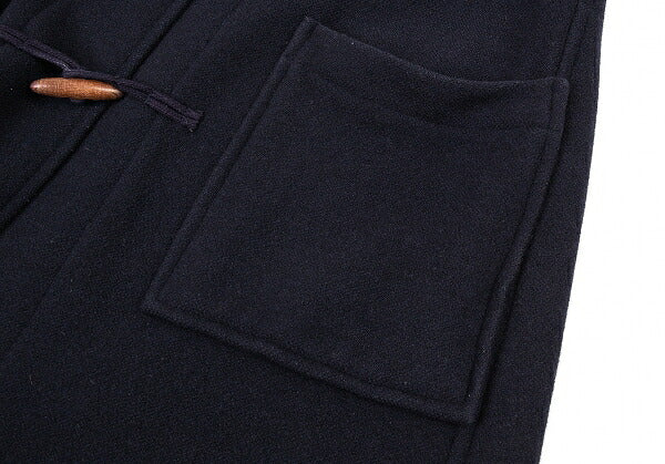 Papas Embroidered Logo Wool Duffel Coat Navy Size M