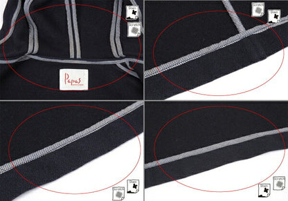 Papas Embroidered Logo Wool Duffel Coat Navy Size M