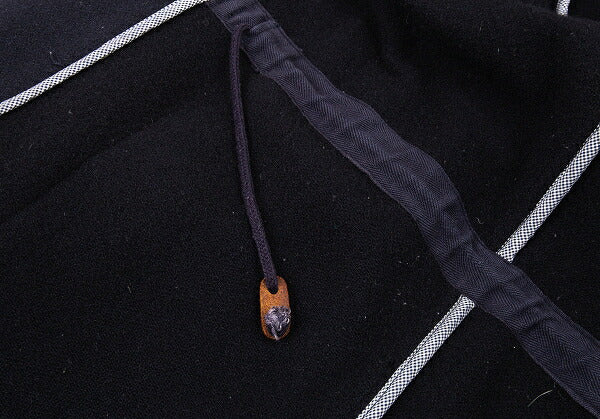 Papas Embroidered Logo Wool Duffel Coat Navy Size M