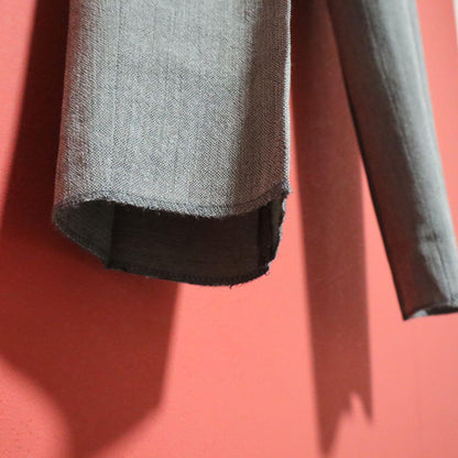 Issey Miyake Gray Wool Rayon Long Double Pleated Size L